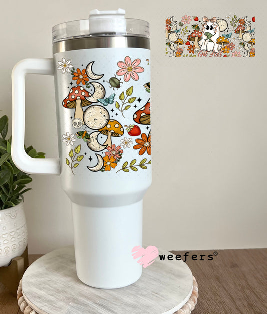 UV DTF Cup Wrap – Cottagecore Ghost Wonderland - Weefers Exclusive 40oz Tumbler Wrap Weefers