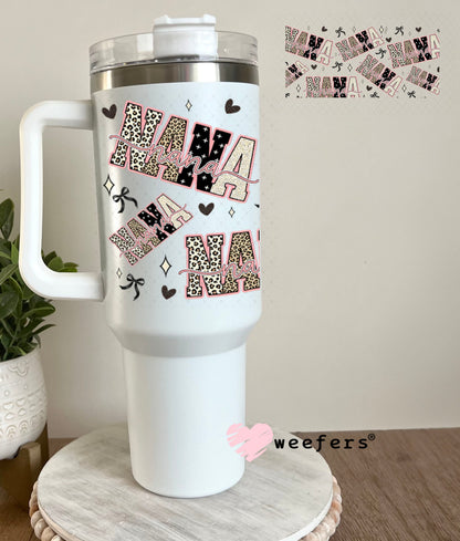 UV DTF Cup Wrap – Nana Cheetah Print - Weefers Exclusive 40oz Tumbler Wrap Weefers