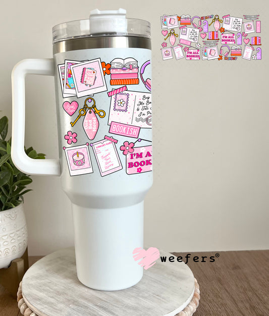 UV DTF Cup Wrap – Romantic Book Reader 40oz Tumbler Cup Wrap Weefers