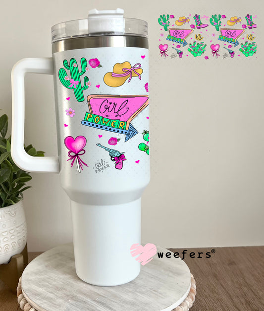 UV DTF Cup Wrap – Western Girl Power 40oz Tumbler Cup Wrap Weefers