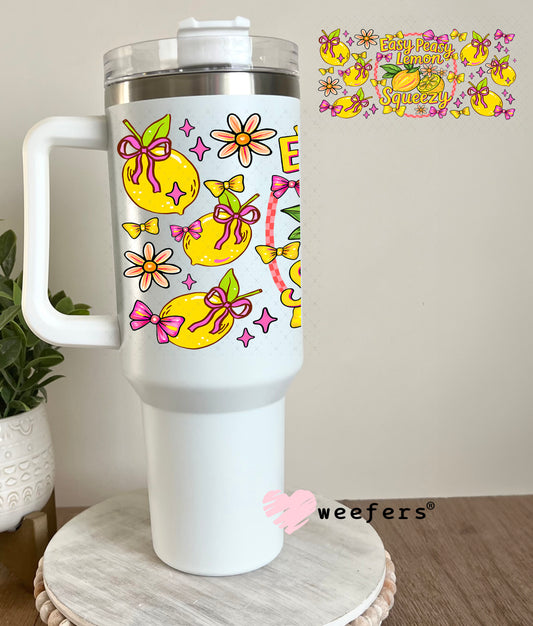 UV DTF Cup Wrap – Easy Peasy Lemon Squeezy 40oz Tumbler Cup Wrap Weefers