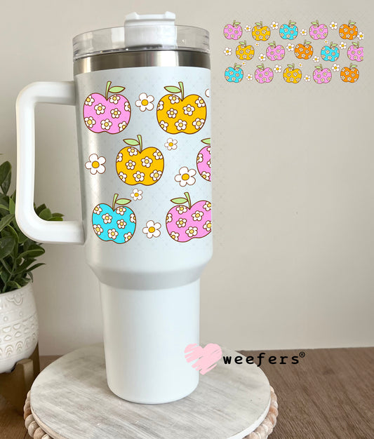 UV DTF Cup Wrap – Flower Apples 40oz Tumbler Cup Wrap Weefers