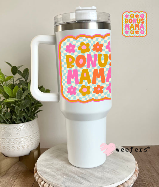 UV DTF Decal - Bonus Mama Magenta Gold 40oz Tumbler Decal Weefers