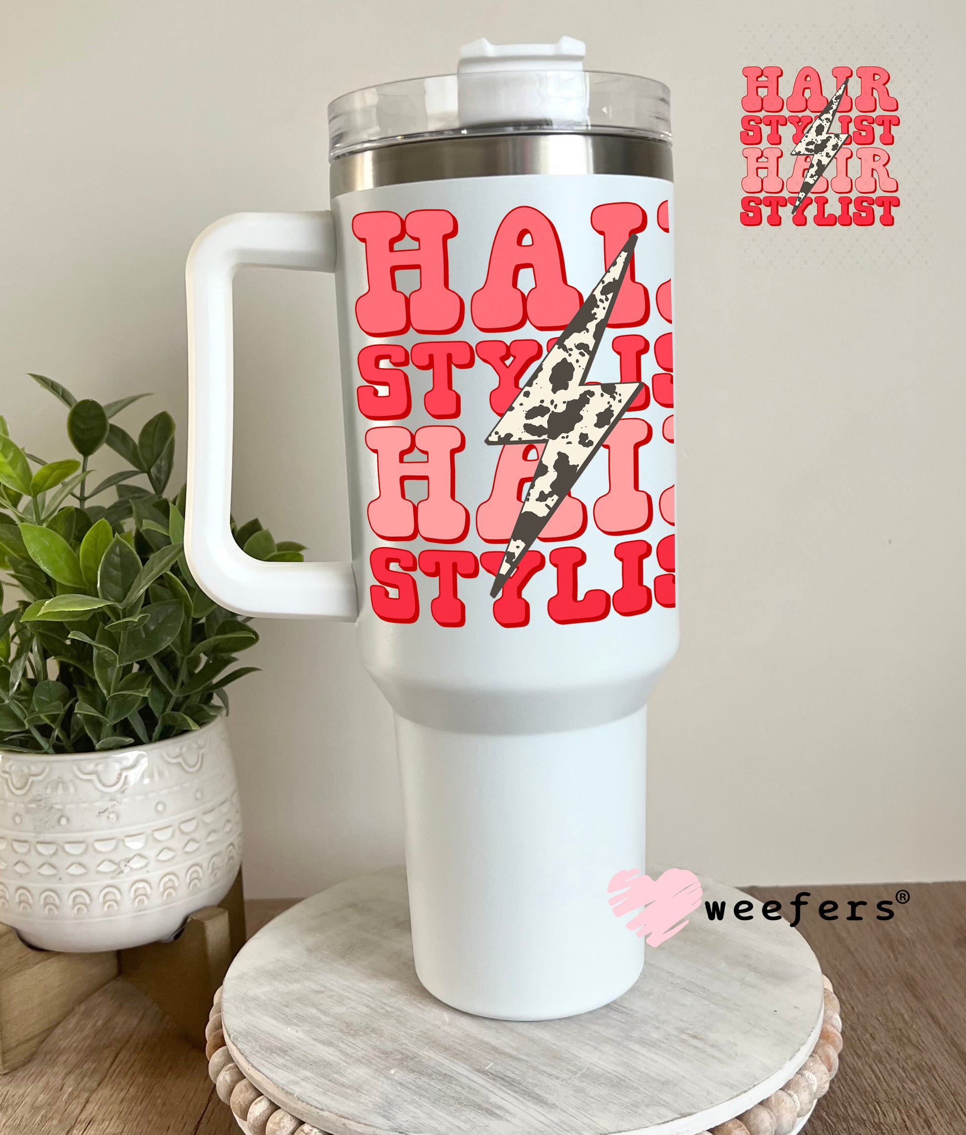 UV DTF Decal - Hair Stylist 40oz Tumbler Decal Weefers