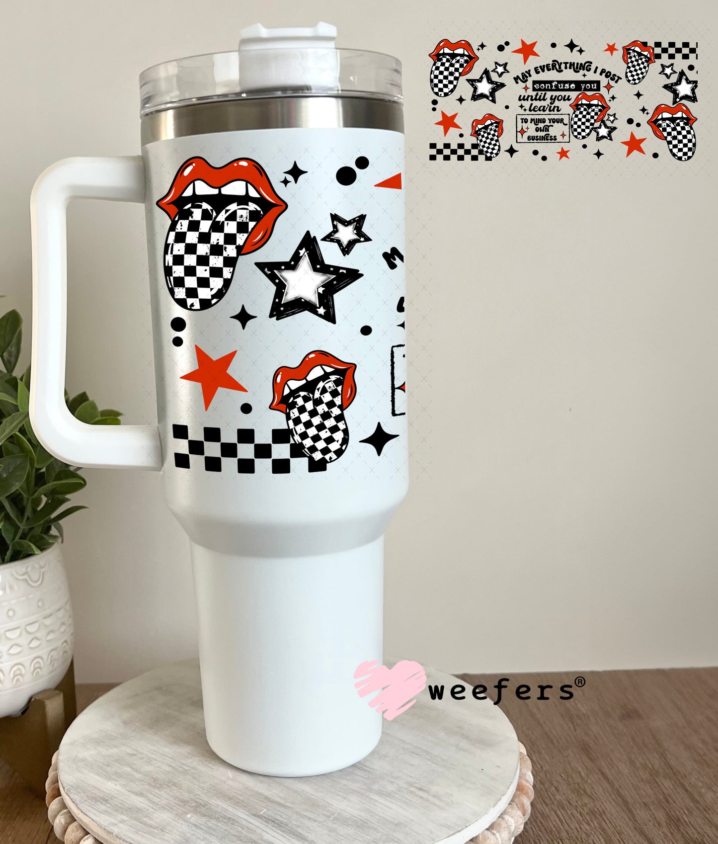 UV DTF Cup Wrap – Mental Breakdown 40oz Tumbler Cup Wrap Weefers