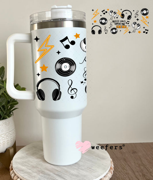 UV DTF Cup Wrap – Music On - World Off 40oz Tumbler Cup Wrap Weefers
