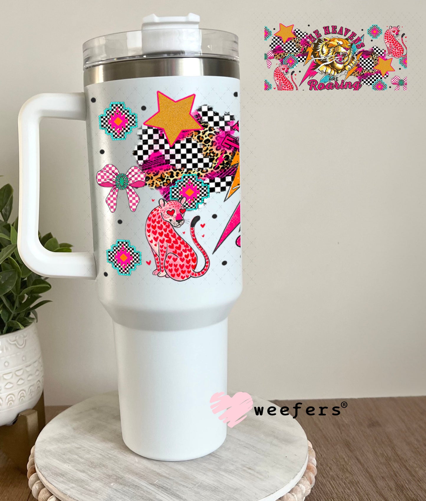 UV DTF Cup Wrap – The Heavens are Roaring - Weefers Exclusive 40oz Tumbler Wrap Weefers