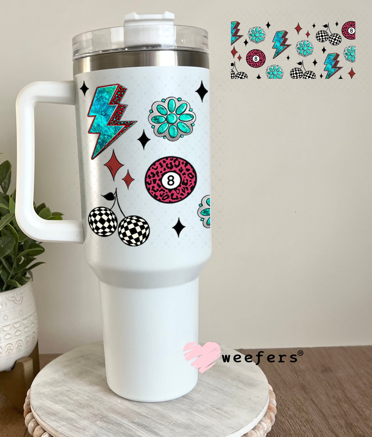 UV DTF Cup Wrap – Drink Your Water and Don't Be a B$tch Sidekick - Weefers Exclusive 40oz Tumbler Wrap Weefers