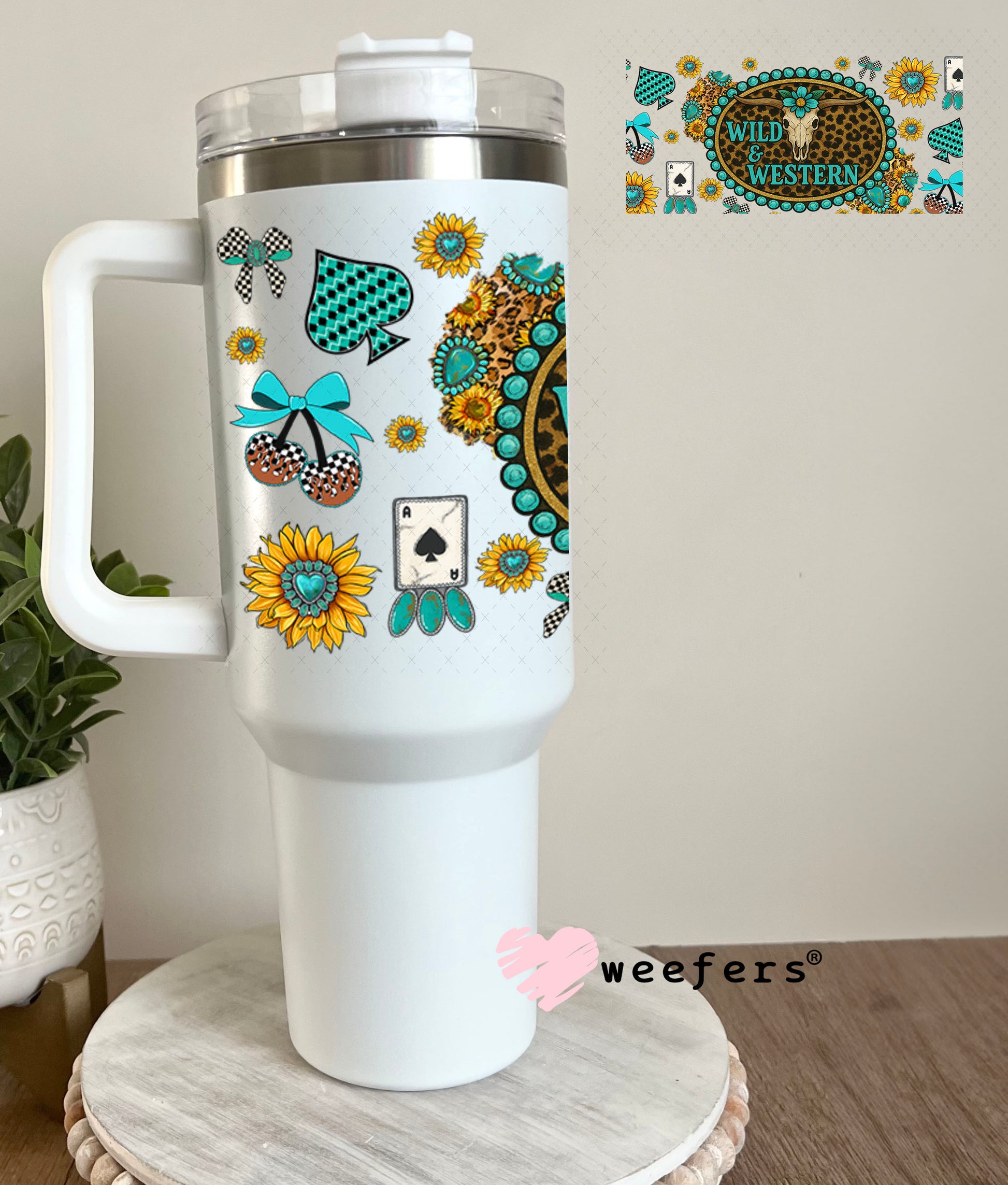 UV DTF Cup Wrap – Wild and Western - Weefers Exclusive 40oz Tumbler Wrap Weefers