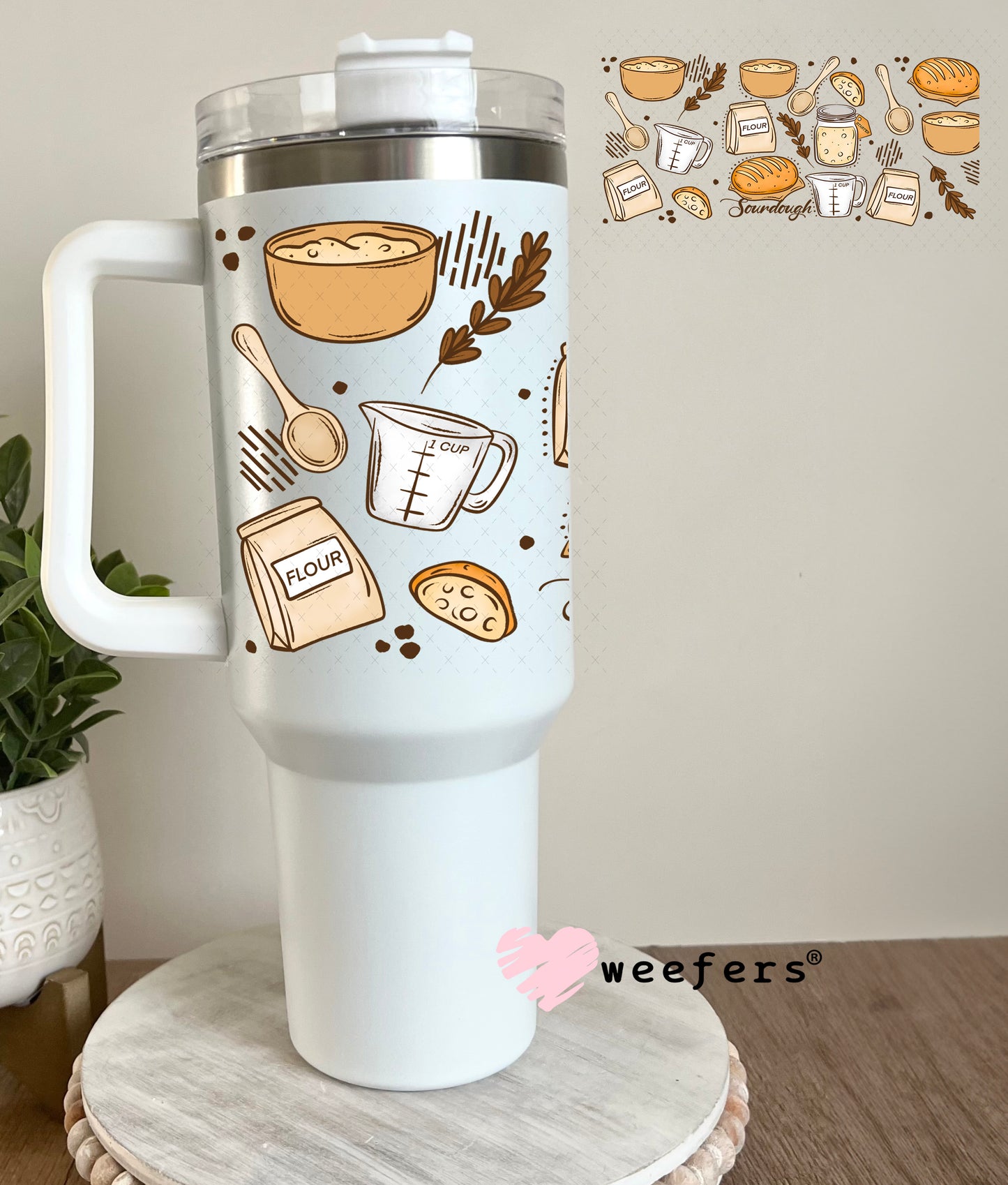 UV DTF Cup Wrap – Sourdough Bread 40oz Tumbler Cup Wrap Weefers