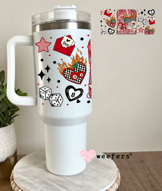 UV DTF Cup Wrap – Love is a Gamble - Weefers Exclusive 40oz Tumbler Wrap Weefers