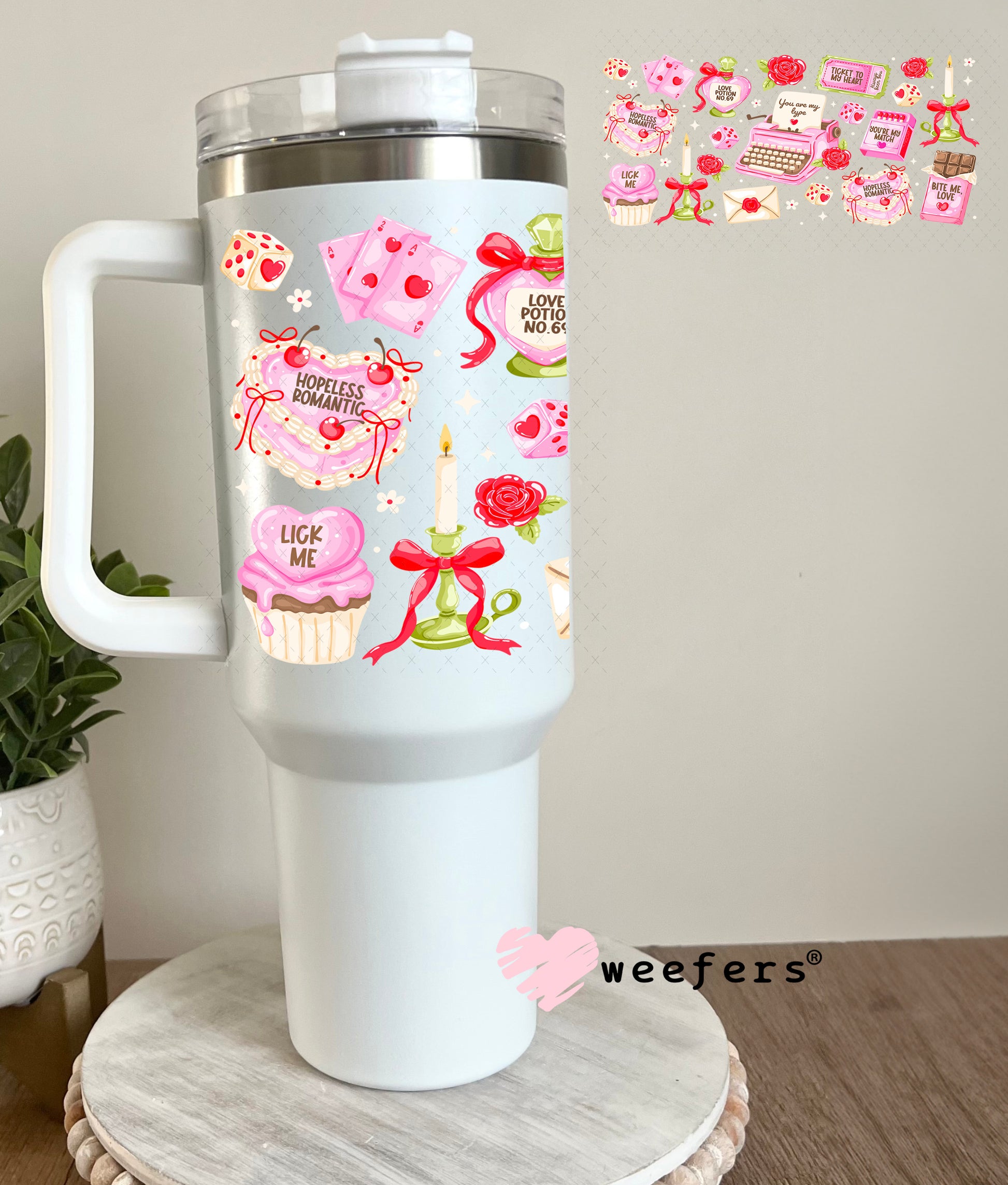 UV DTF Cup Wrap – You Are My Type Valentine's Day 40oz Tumbler Cup Wrap Weefers