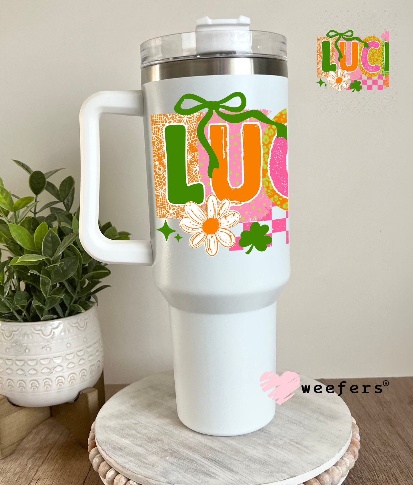 UV DTF Decal - Lucky St. Patrick's Day 40oz Tumbler Cup Wrap Weefers
