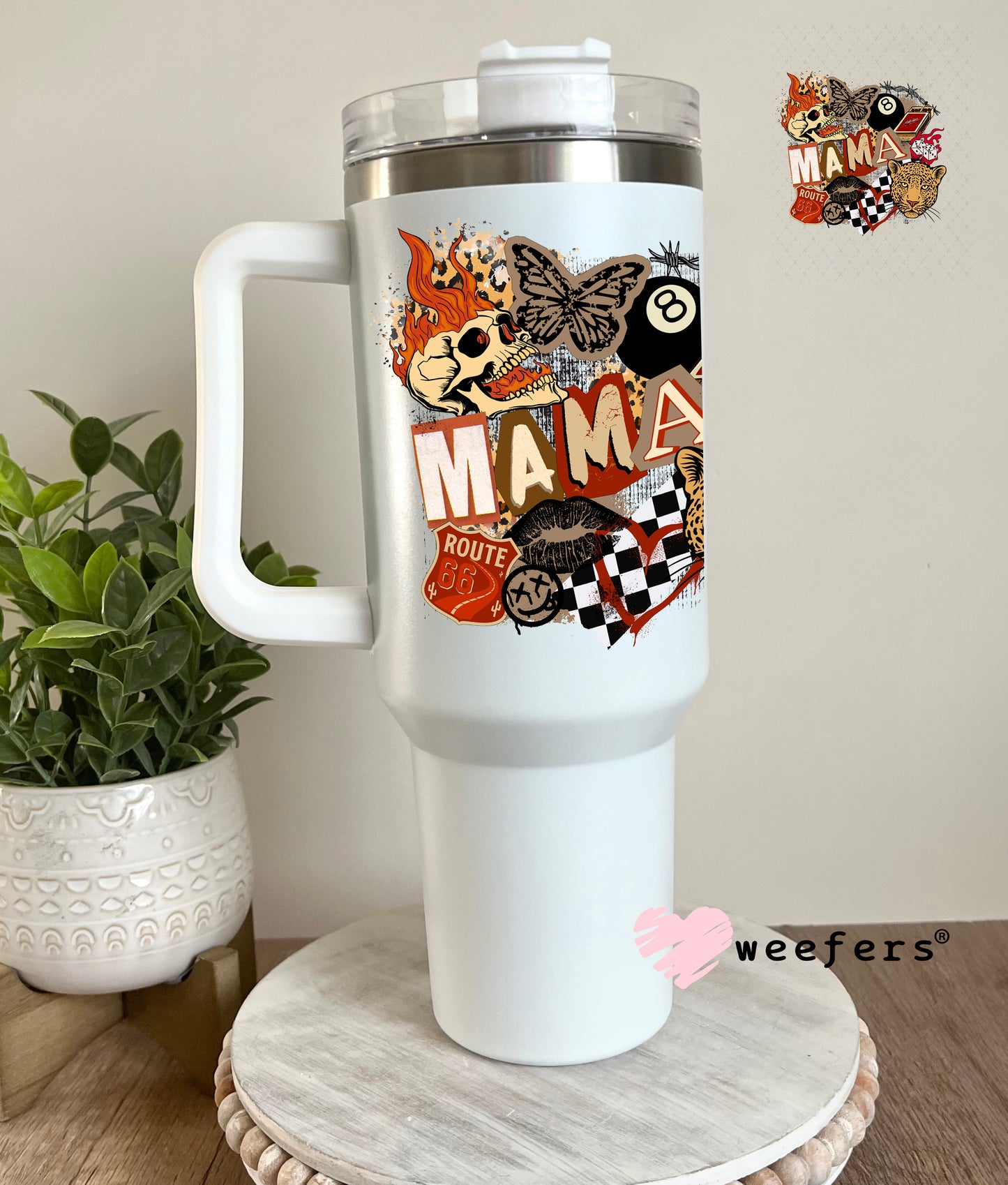 UV DTF Decal - Mama Western 40oz Tumbler Cup Wrap Weefers