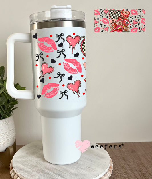 UV DTF Cup Wrap – Be Mine Love Candy - Weefers Exclusive 40oz Tumbler Wrap Weefers