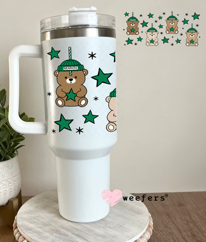 UV DTF Cup Wrap – Viral Bear with Stars 40oz Tumbler Cup Wrap Weefers