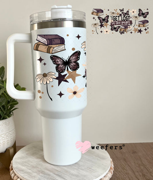 UV DTF Cup Wrap – Get Lost in The Pages 40oz Tumbler Cup Wrap Weefers