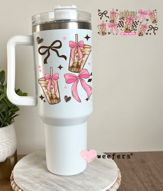 UV DTF Cup Wrap – I Like My Coffee on the Rocks 40oz Tumbler Cup Wrap Weefers