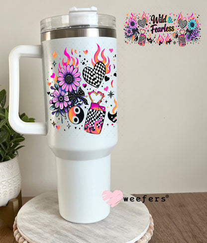 UV DTF Cup Wrap – Wild and Fearless 40oz Tumbler Cup Wrap Weefers