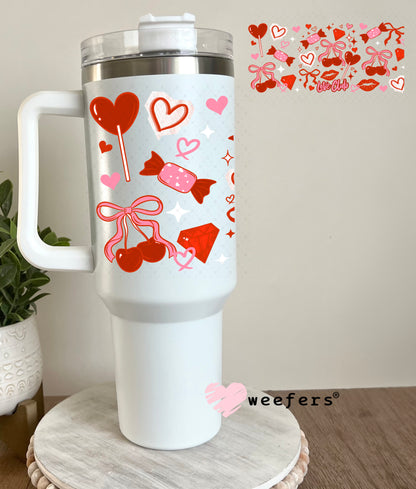 UV DTF Cup Wrap – Valentine Love Club 40oz Tumbler Cup Wrap Weefers