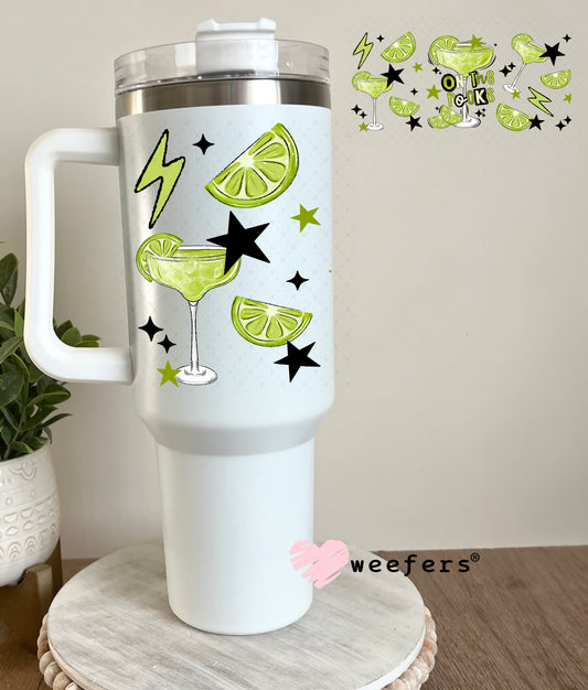 UV DTF Cup Wrap – On the Rocks Margarita 40oz Tumbler Cup Wrap Weefers
