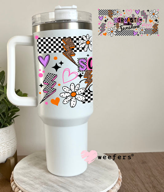 UV DTF Cup Wrap – Sarcastic Ray of Sunshine 40oz Tumbler Cup Wrap Weefers