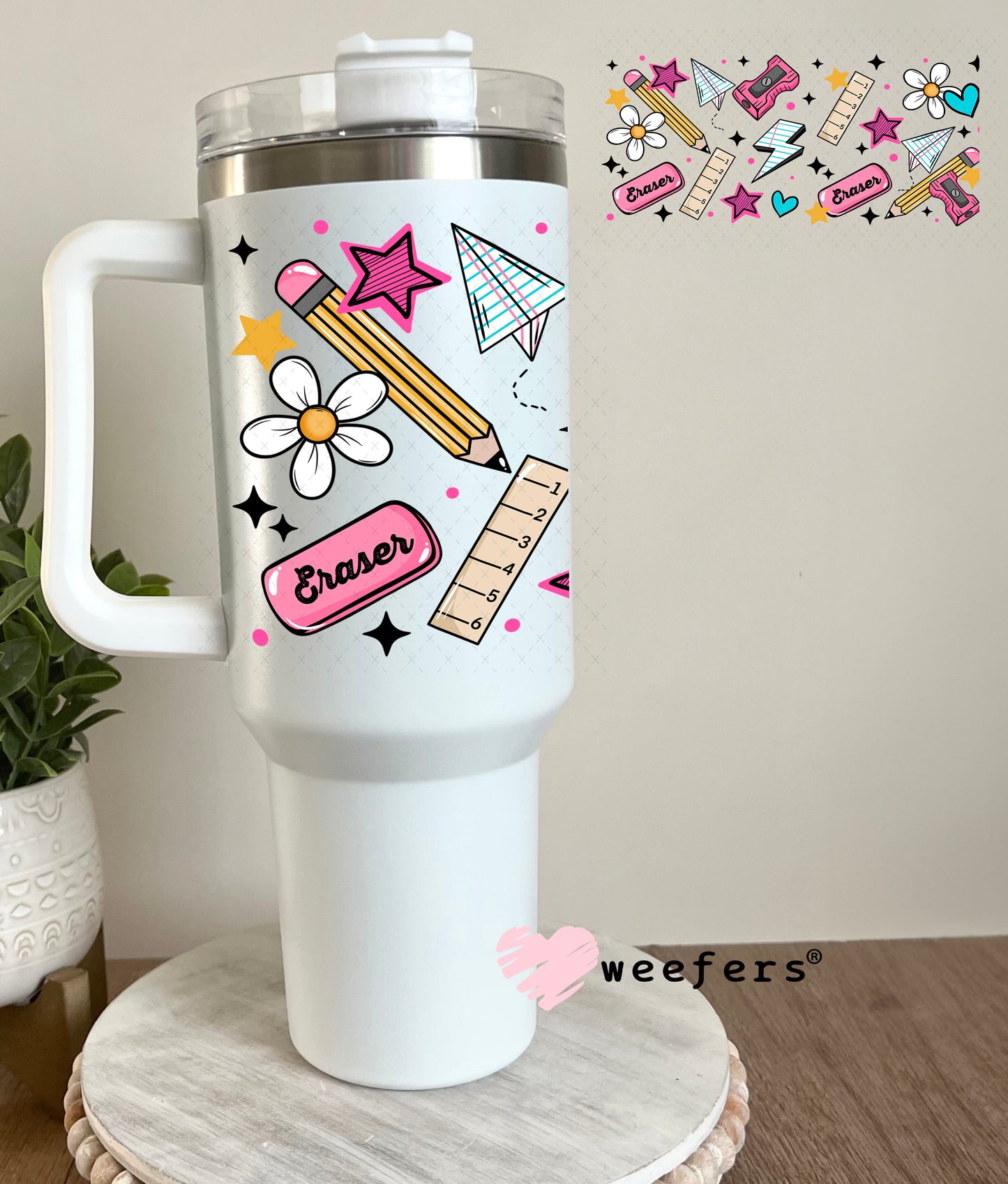 UV DTF Cup Wrap – Teacher Life 40oz Tumbler Cup Wrap Weefers