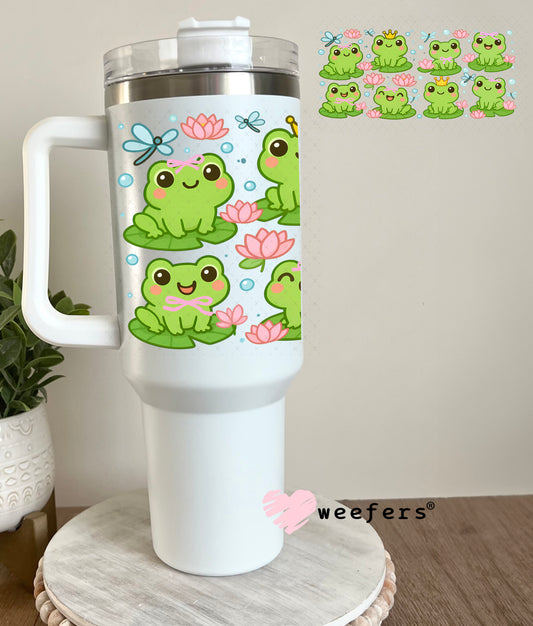 UV DTF Cup Wrap – Prince Charming Frogs 40oz Tumbler Cup Wrap Weefers