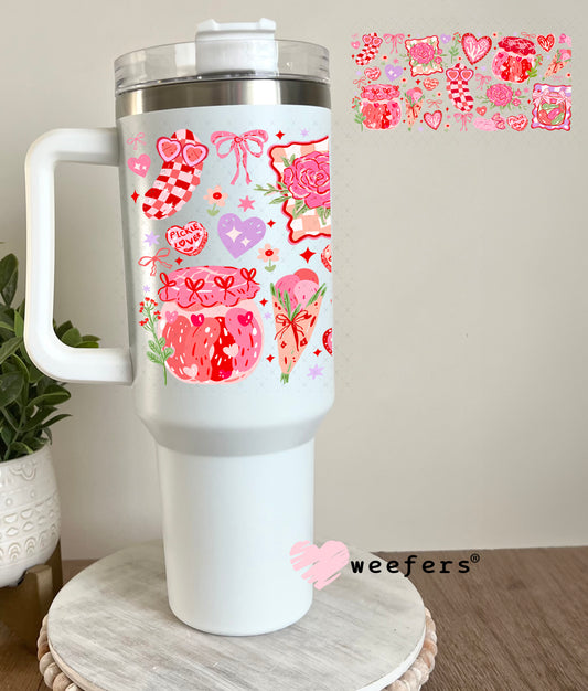 UV DTF Cup Wrap – Valentine's Day Bougie Pickle 40oz Tumbler Cup Wrap Weefers