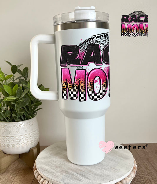 UV DTF Decal - Race Mom 40oz Tumbler Decal Weefers