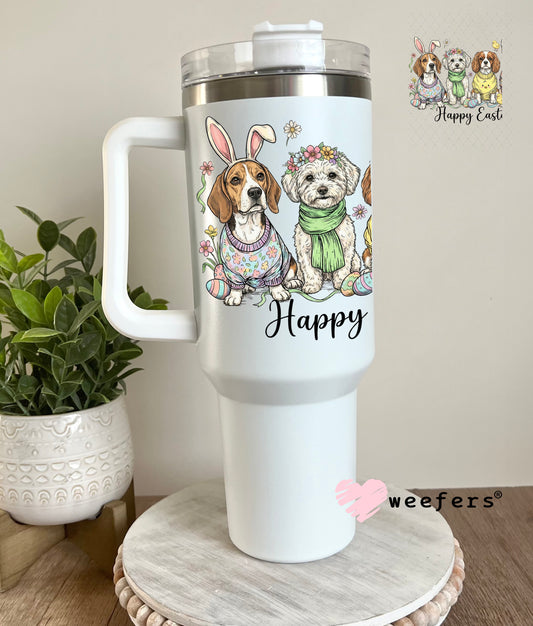 UV DTF Decal - Happy Easter Dog Friends 40oz Tumbler Decal Weefers