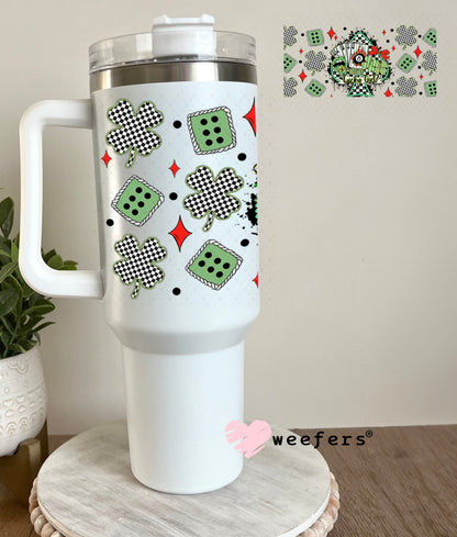 UV DTF Cup Wrap – Lucky Girl Western St Patrick's Day - Weefers Exclusive 40oz Tumbler Wrap Weefers