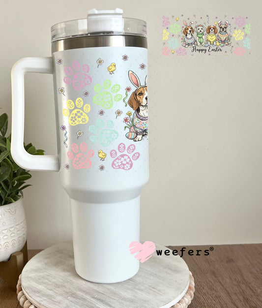 UV DTF Cup Wrap – Happy Easter Dog Friends - Weefers Exclusive 40oz Tumbler Wrap Weefers