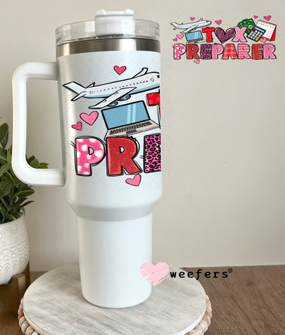 UV DTF Cup Wrap – Tax Preparer 40oz Tumbler Cup Wrap Weefers