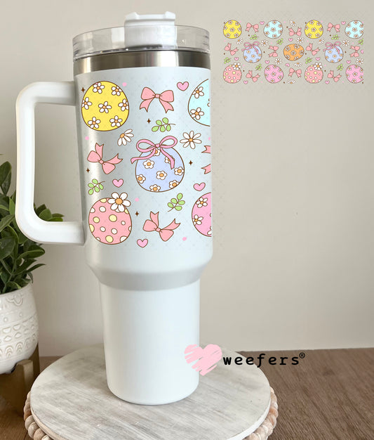 UV DTF Cup Wrap – Easter Eggs 40oz Tumbler Cup Wrap Weefers