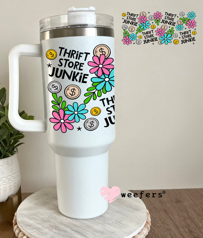 UV DTF Cup Wrap – Thrift Store Junkie 40oz Tumbler Cup Wrap Weefers