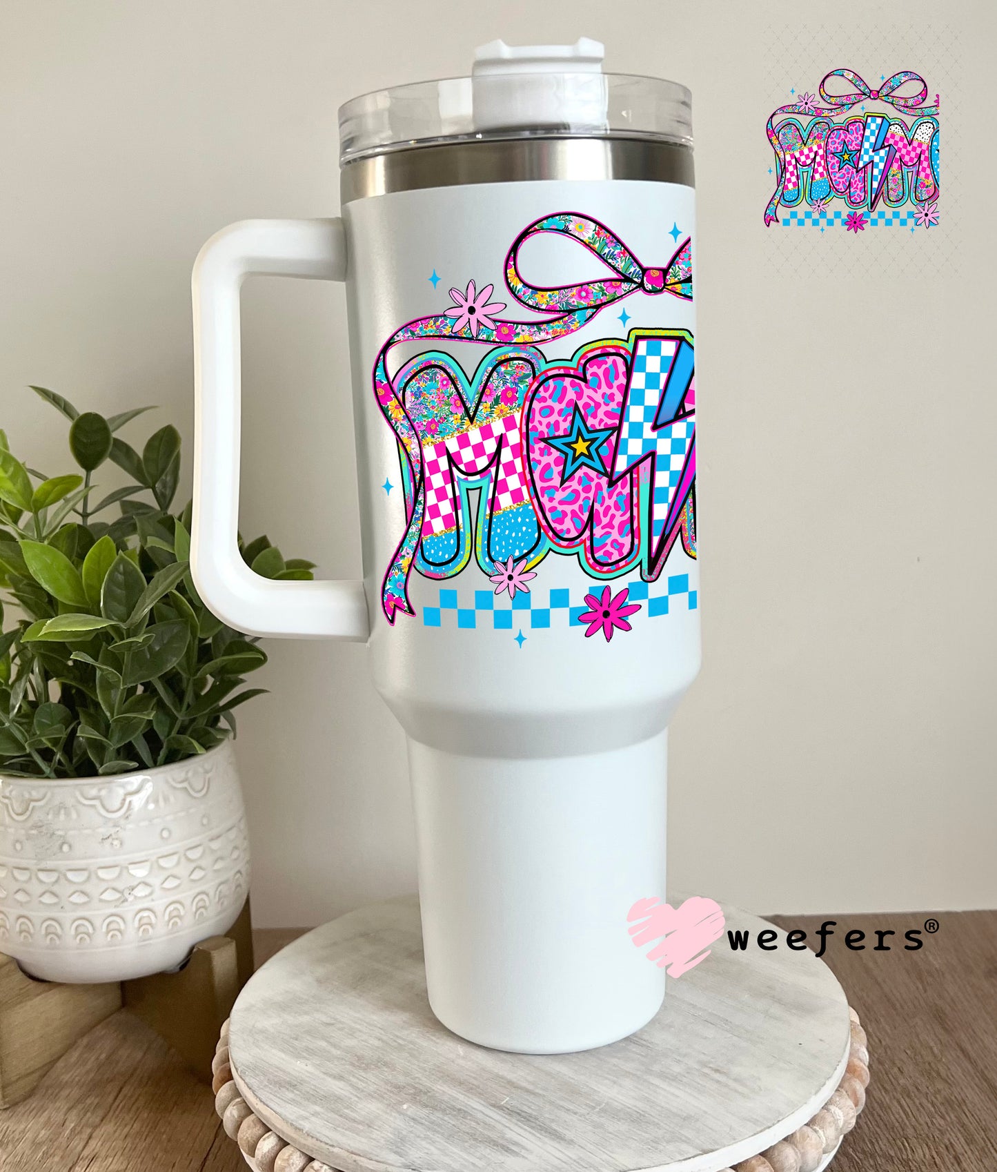 UV DTF Decal - Preppy Mama 40oz Tumbler Decal Weefers