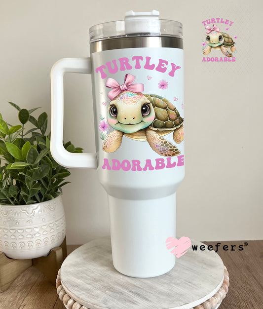 UV DTF Decal - Turtley Adorable Lilac 40oz Tumbler Decal Weefers