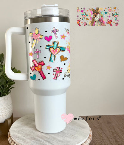 UV DTF Cup Wrap – Oh how He Loves Us - Weefers Exclusive 40oz Tumbler Wrap Weefers