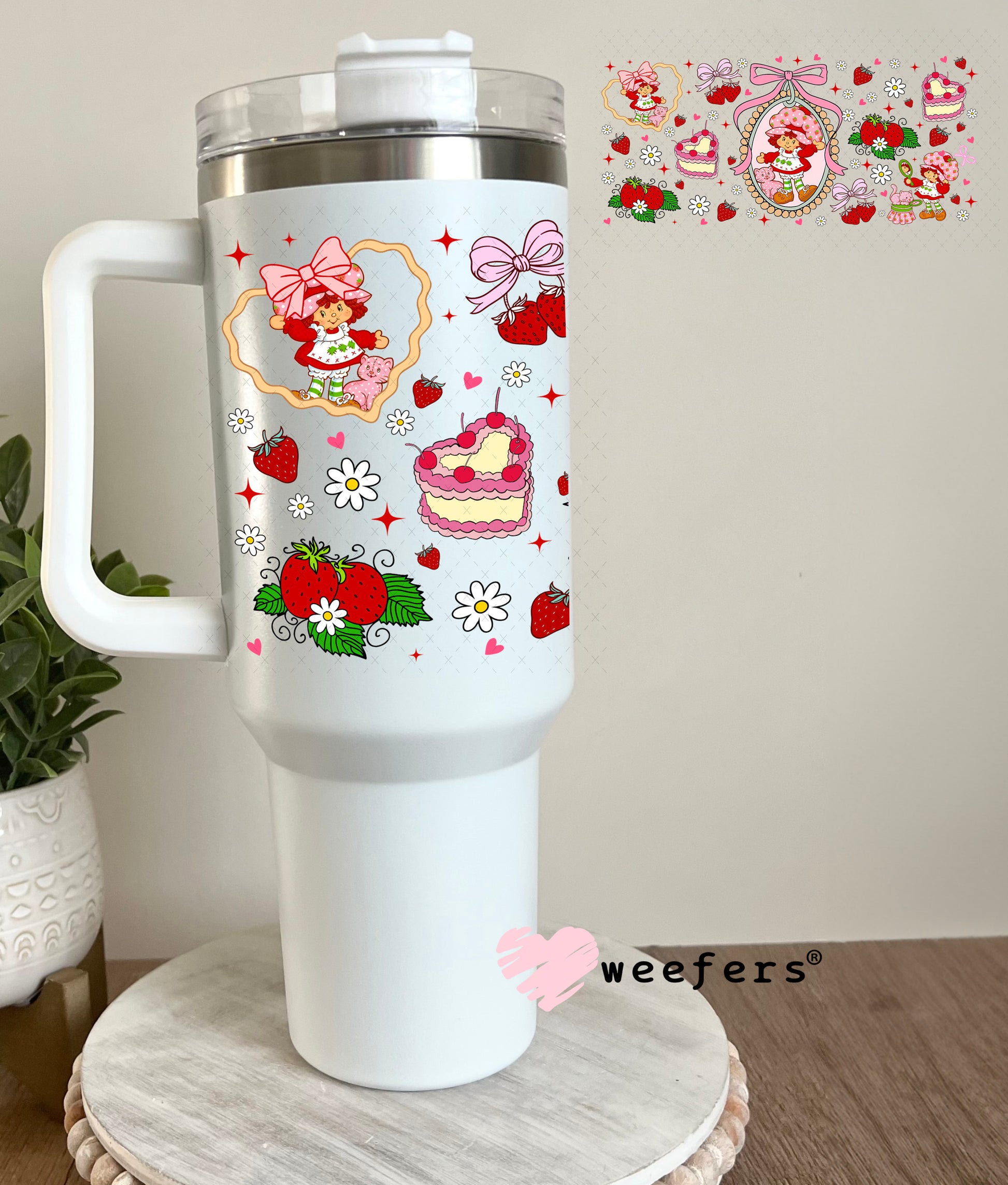 UV DTF Cup Wrap – Cake Girl 40oz Tumbler Cup Wrap Weefers