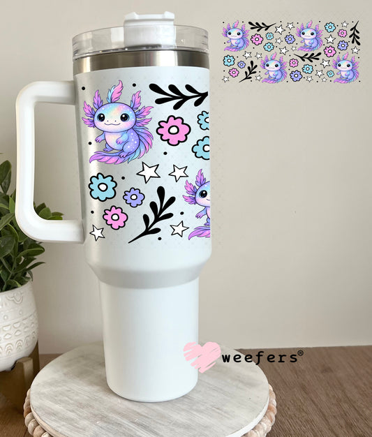 UV DTF Cup Wrap – Axolotl Purple 40oz Tumbler Cup Wrap Weefers