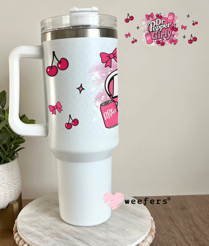 UV DTF Cup Wrap – Dr Pepper Girly 40oz Tumbler Cup Wrap Weefers