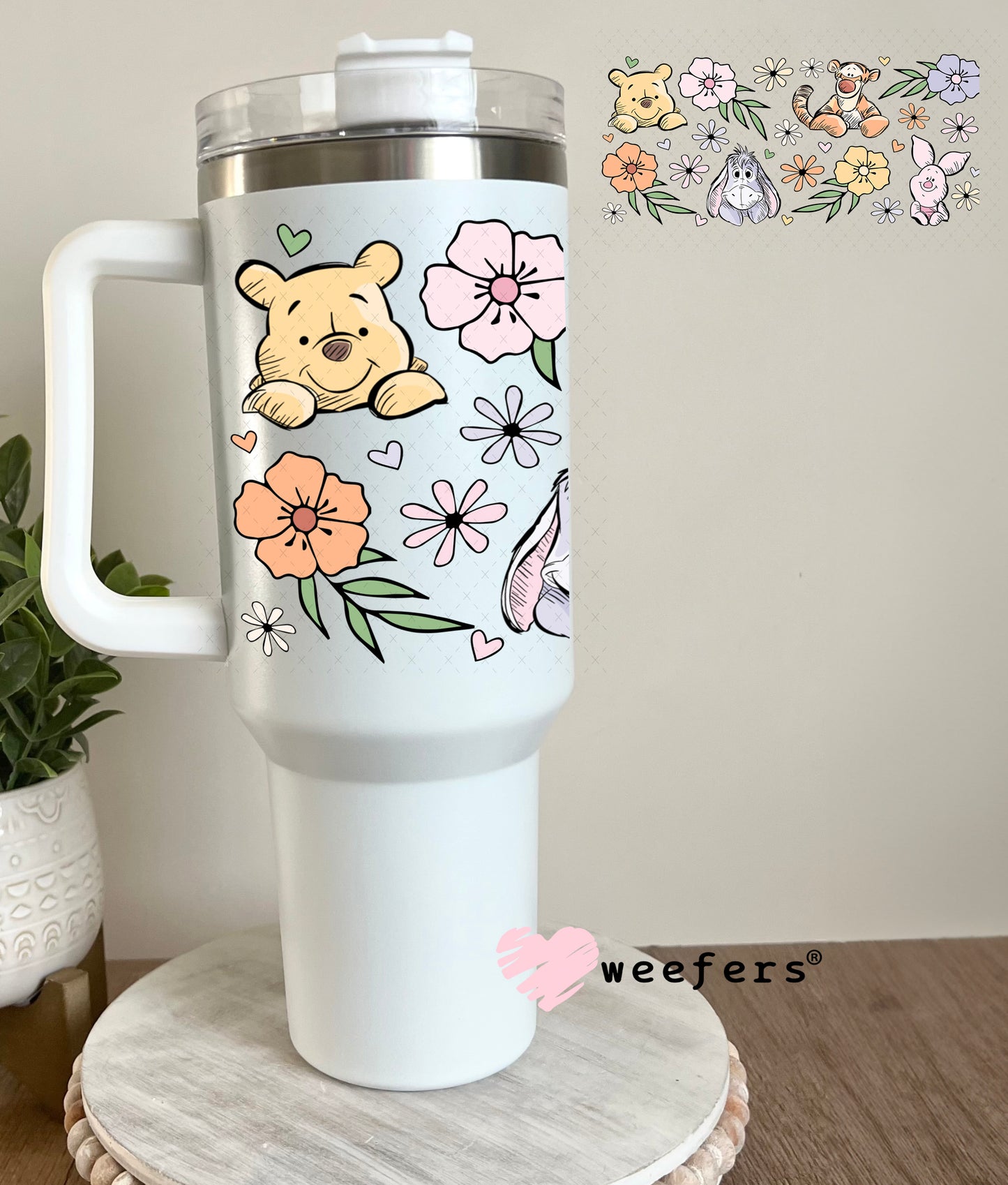 UV DTF Cup Wrap – Pooh Ver 1 40oz Tumbler Cup Wrap Weefers