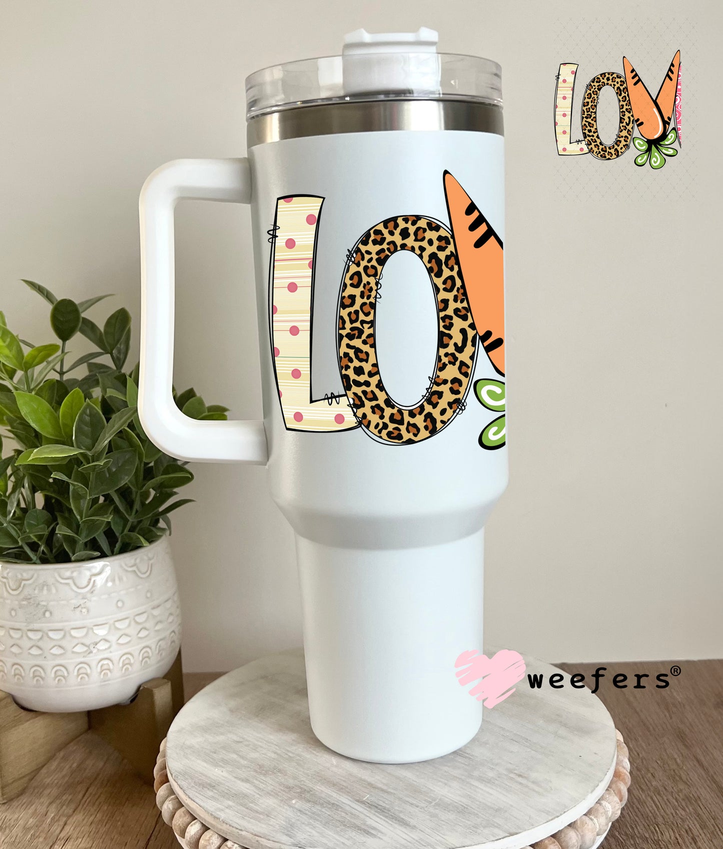 UV DTF Decal - Easter Love 40oz Tumbler Decal Weefers