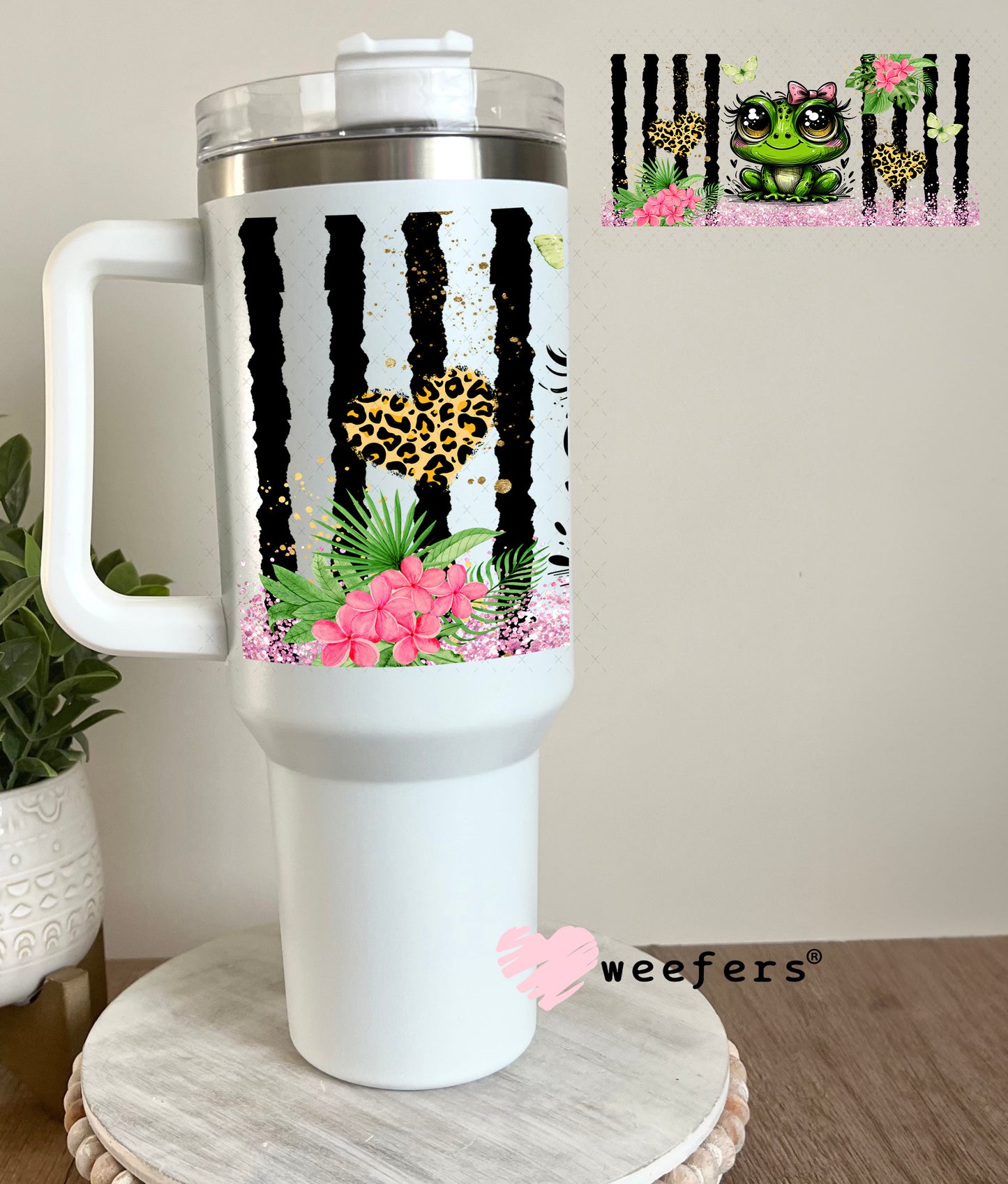 UV DTF Cup Wrap – Bougee Frog 40oz Tumbler Cup Wrap Weefers