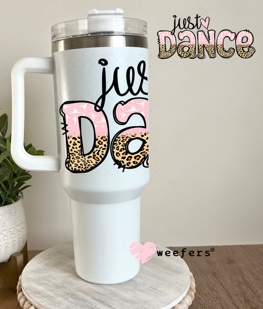 UV DTF Cup Wrap – Just Dance Pink Leopard 40oz Tumbler Cup Wrap Weefers