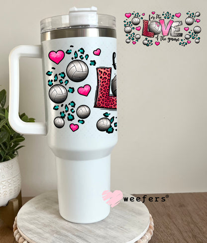UV DTF Cup Wrap – For the Love of the Game Volleyball 40oz Tumbler Cup Wrap Weefers