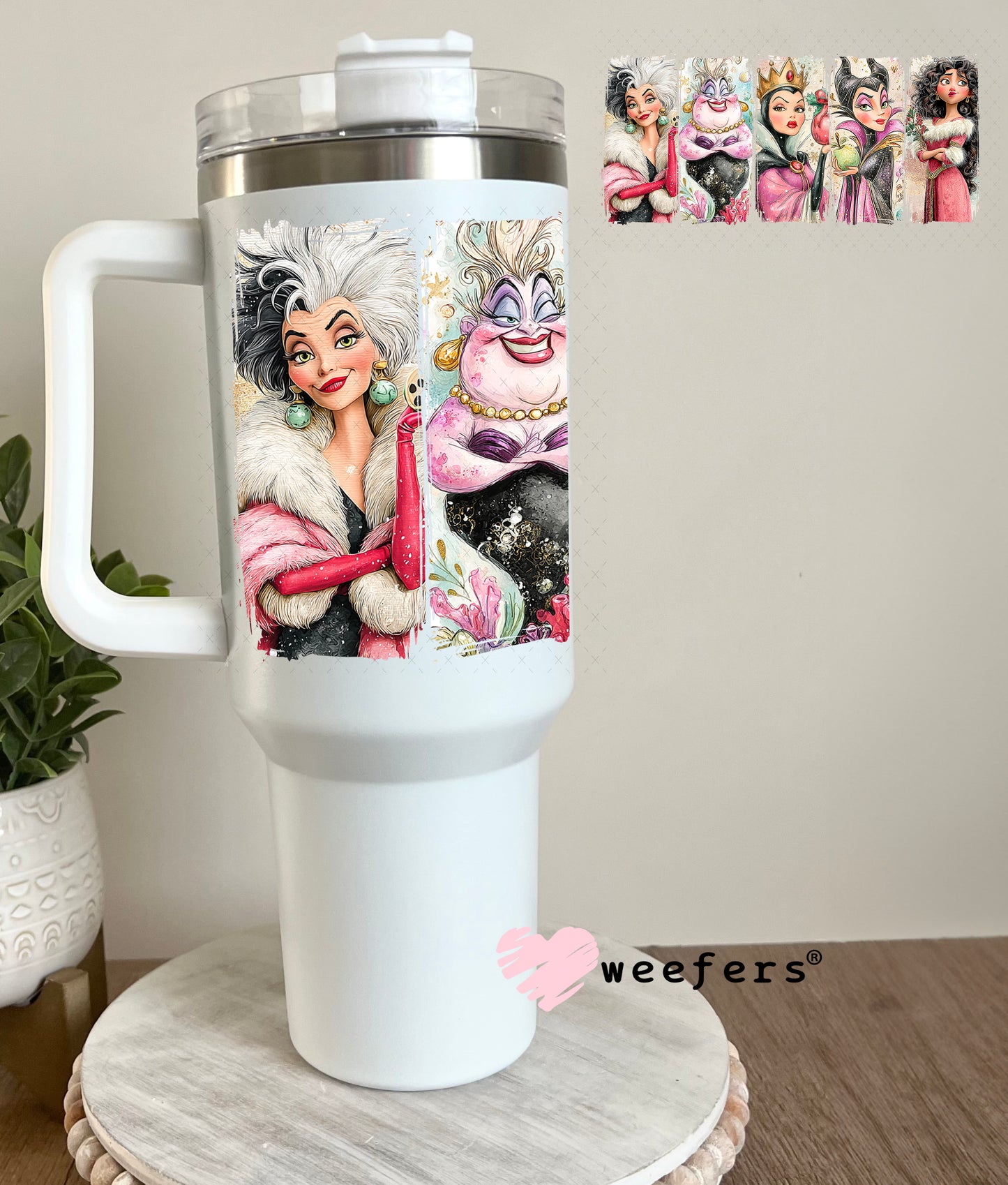 UV DTF Cup Wrap – The Villians 40oz Tumbler Cup Wrap Weefers