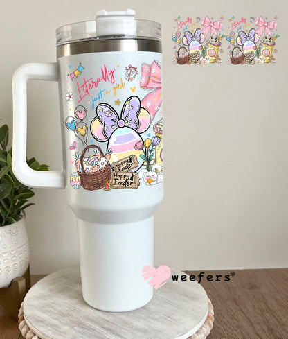 UV DTF Cup Wrap – Literally Just a Girl Easter 40oz Tumbler Cup Wrap Weefers
