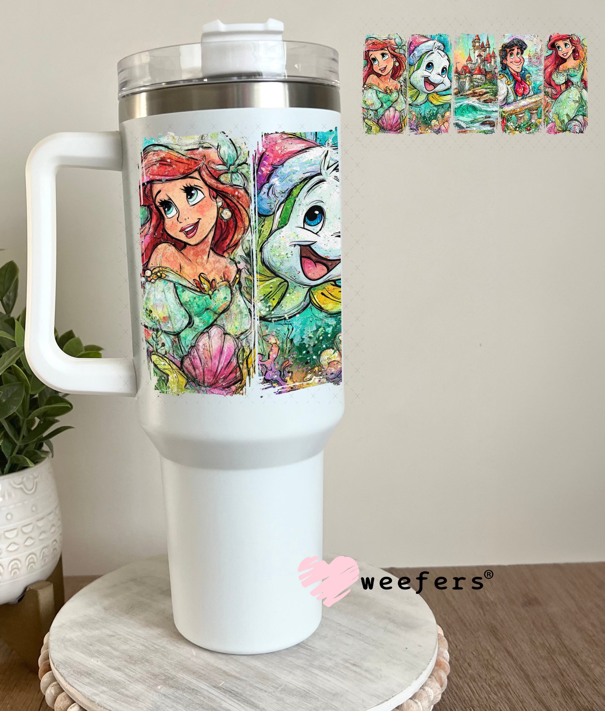 UV DTF Cup Wrap – Mermaid 40oz Tumbler Cup Wrap Weefers